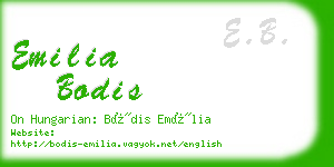 emilia bodis business card